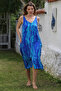 Turquoise Straps Buttoned Pocket Allover Printed Casual Viscose Woven Dress 115 60 - 4