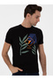 Black Slim Fit Crew Neck Patterned T-Shirt 50301497-Vr046 - 3