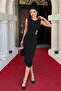 Atlas Fabric Drawstring Brooch Detailed Pencil Dress - Black