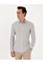 Khaki Lycra Striped Extra Slim Fit Long Sleeve Shirt 50303897-Vr027