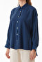 Basic Oversize Long Buttoned Back Shirt - 7