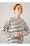 Striped Combed Cotton Tunic - Cream - Por La Cara - 2