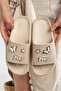 Women's Ornamental Stone Comfortable Sole Beach Pool Sea Daily Slippers