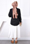 Black Sleeve Buttoned Linen Shirt - 4