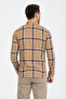 Men's Long Sleeve Plaid Cotton Shirt - 3