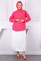 Fuchsia Sleeve Folded Buttoned Linen Shirt - 2