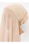Bone Chiffon Shawl - Beige - - 2