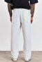 Men's Premium Summer Elastic Waist 100% Cotton White Woven Trousers Ls-23100 - 3