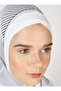 قبعة رياضية مخططة بنمط متقاطع - ST308 أبيض ( 7830802 ) - 7