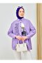 Embroidery and Stone Printed Tunic - Lilac - Sahra Butique - 3