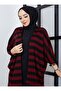 Tasseled Striped Cap - Burgundy - Sahra Butique - 2