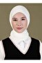 وشاح مريح من قماش الجيرسيه الممشط 90*90 - كريمي -
