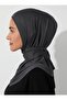 Dark Gray Canvas Combed Shawl - Practical Scarf - 3