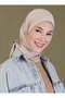 وشاح مريح من قماش الجيرسيه الممشط 90*90 - St 378 لون فاتح - 3