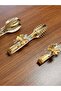 Gold Luxury 3-Piece Butterfly Kitchen and Presentation Service Decorative Tongs Set Titanium Plated - 4