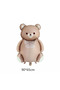 9 Years Old Retro Hearts Cream Number Caramel Bear Birthday Balloon Set - 3
