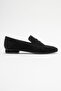 ORFEO Black Suede Loafer Casual Women's Shoes - 6