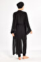 3-Piece Pareo Design Lycra Full Covered Hijab Swimsuit Jorıe 1132 Black - 6