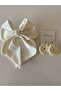 Off-White Ribbon Buckle and Straw Earrings Combination - 2