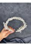 Veria Single Row Enameled Crystal Bridal Crown Hair Accessory - 2