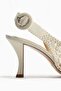 Braided canvas slingbacks - 3
