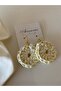 Off-White Ribbon Buckle and Straw Earrings Combination - 3