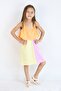 Girl's Multicolor Above Knee Combed Beach-Pool-Sea Dress - 7