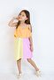 Girl's Multicolor Above Knee Combed Beach-Pool-Sea Dress - 4