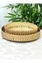 A set of golden metal trays, made in Turkey. The large one is 30 cm in diameter and the small one is 25 cm. - 3