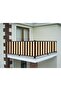 Gencer Home Balcony Iron Curtain with Laces Brown Size Options - 2