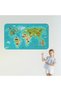 Educational World Map World Atlas Children's and Baby's Room Wall Sticker-3784 - 2