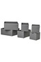 SKUBB Box Set – 6-Piece Dark Grey Fabric Organizers, Foldable, Space-Saving Storage for Home