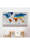 Country Flag Educational Capital Detailed Atlas Decorative World Map Wall Sticker-3857 - 8