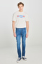 Luke Slim Fit Blue Cotton Stretch Jean Denim Trousers - 2
