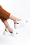 High Wedge Sole Closed Side Single Stripe Summer Women's Sandals Shoes - 4