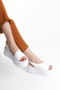 High Wedge Sole Closed Side Single Stripe Summer Women's Sandals Shoes