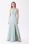 Çağla Turtleneck Chiffon Evening Dress