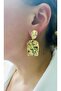Dangle Model Scrunch Plate Earrings (4.5 cm)