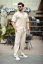 Beige Basic Men's Two-Piece Set E7313 - 2