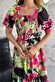 Dipmoda Women's Ghepe Square Collar Belt Summer Dress Dpk2112 - 3