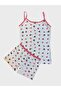 Girl's Cotton White Swan Patterned Athlete Boxer Set