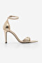 Women's Pointed Toe Strappy Ankle Strap Classic Heeled Sandals Vilena Gold - 3