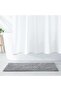 Non-Slip Microfiber Shag Bathroom Rug Mat, 53.3 x 86.3 cm, Platinum