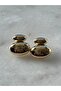 Curved Oval Earrings Gold Rek - 3