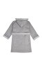 Hasna Boy's Bathrobe 100% Organic Cotton Linen Melange 7-8 Years Gray - 2