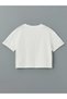 Lcw Kids Ecru Crew Neck Girls T-Shirt and Shorts Skirt - 3