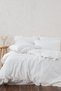 Ayda King Size Duvet Cover Set 100% Organic Cotton Woven Cream 240x220 Cm
