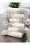 6 Li Velvet Luxury French Embroidered Dowry Set 50X90 Hand and Face Towel - 6