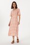 Women's Light Khaki Midi Length Woven Dress 50299175-Vr183 - 3