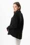 Long Sleeve Sign Pocket Detailed Muslin Summer Shirt Black Syh - 4